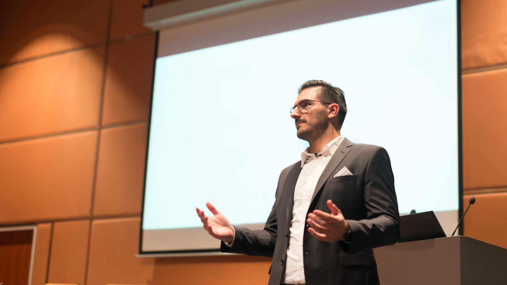 speaker giving talk